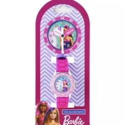 Accutime Barneklokke m/ minutt- og timeviser 32mm - Barbie