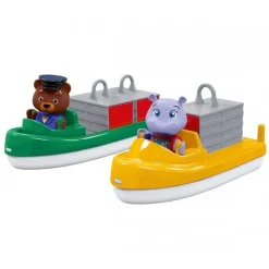 AquaPlay - Containerbåt og Transportbåt med 2 figurer