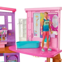 Barbie 2022 Malibu Dukkehus 115x60cm m/ 2 etasjer og 6 lekerom