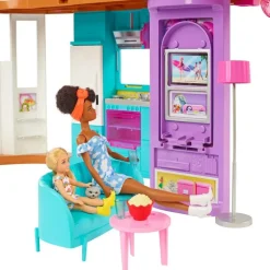 Barbie 2022 Malibu Dukkehus 115x60cm m/ 2 etasjer og 6 lekerom
