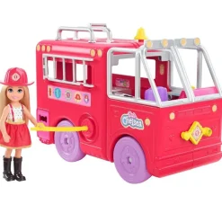 Barbie Club Chelsea - Can Be Lekesett - Brannbil med dukke og tilbehør