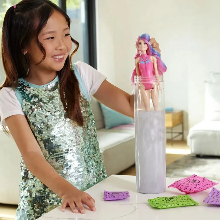 Barbie Color Reveal Disco Star Dukke m/ 6 overraskelser
