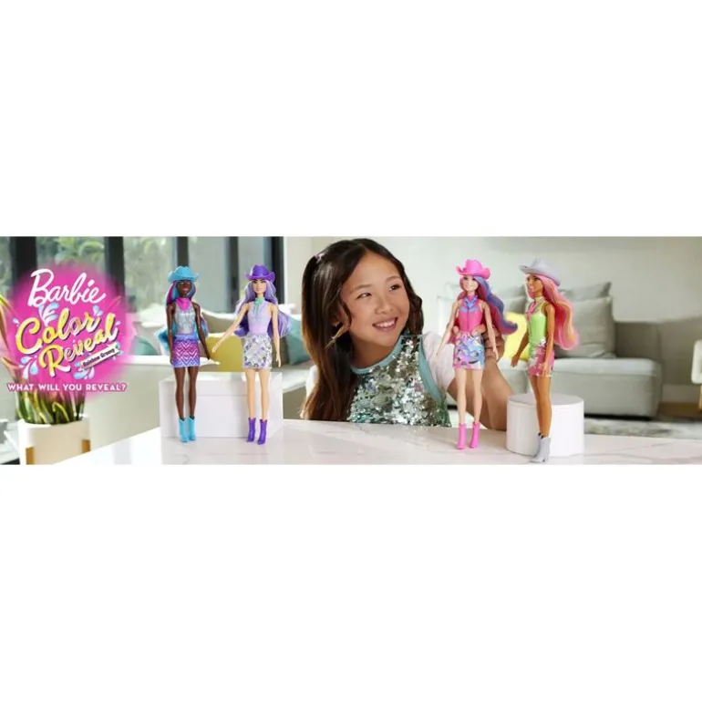 Barbie Color Reveal Disco Star Dukke m/ 6 overraskelser