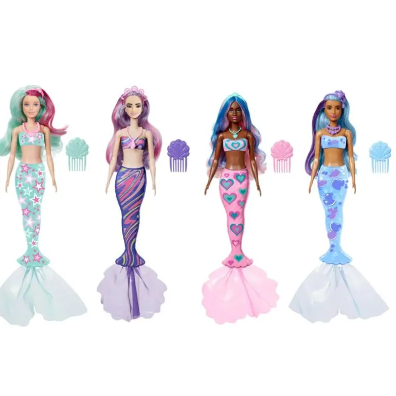 Barbie Color Reveal Dukke m/ 6 overraskelser - Deep Sea Mermaids