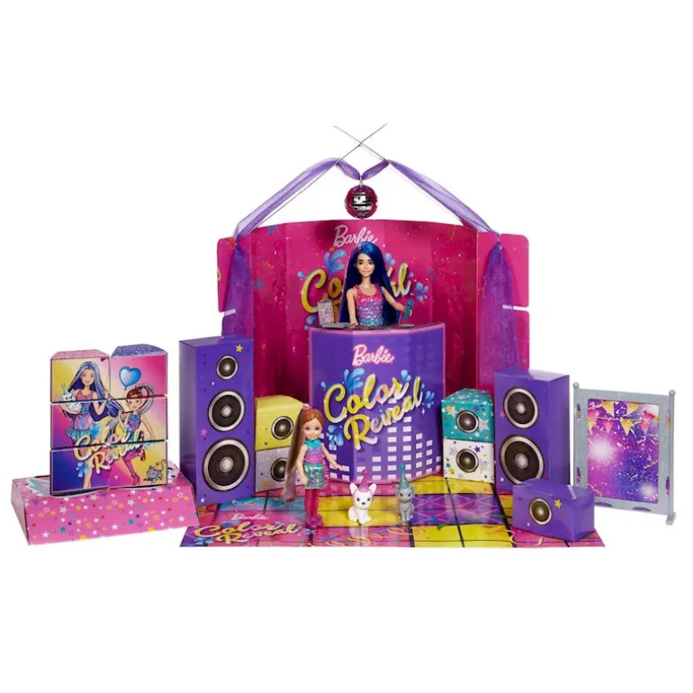 Barbie Color Reveal Surprise Party med 2 dukker og 50 overraskelser