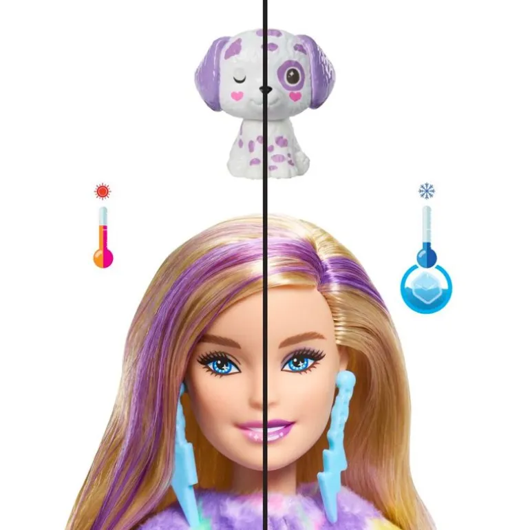 Barbie Cutie Reveal Color Dreams Dukke m/ 10 overraskelser - Dalmatiner