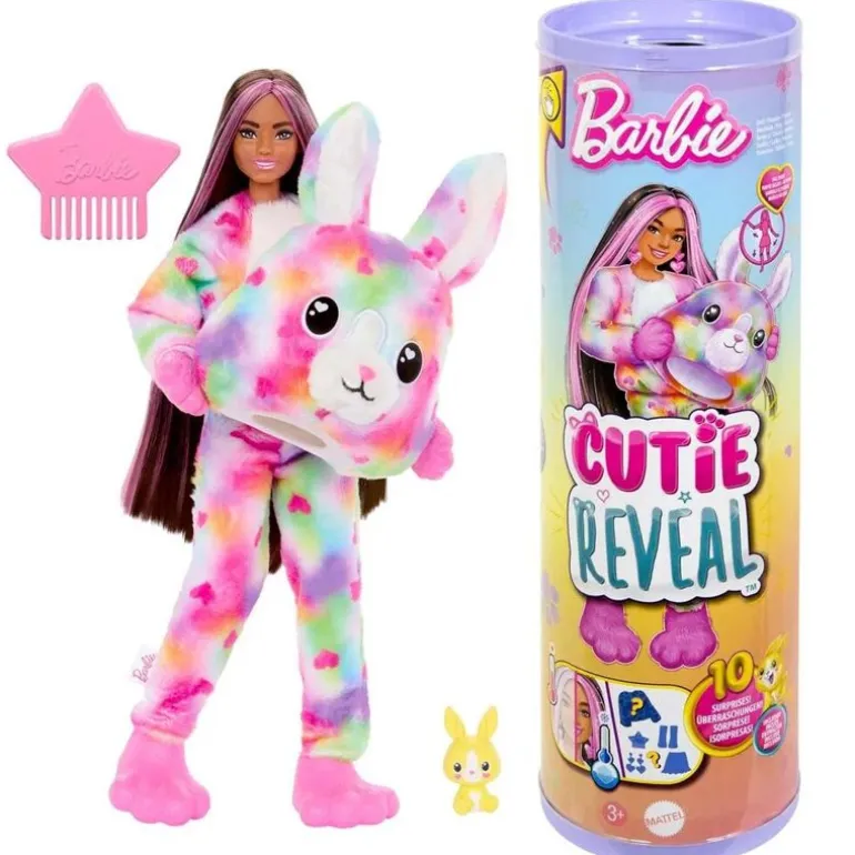 Barbie Cutie Reveal Color Dreams Dukke m/ 10 overraskelser - Kanin