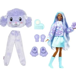 Barbie Cutie Reveal Cozy Tee Dukke m/ 10 overraskelser - Puddel