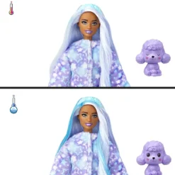 Barbie Cutie Reveal Cozy Tee Dukke m/ 10 overraskelser - Puddel