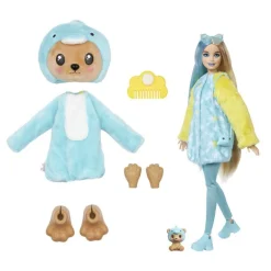 Barbie Cutie Reveal Dyrekostyme Dukke - Bamse / Delfin