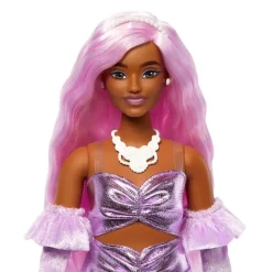 Barbie Deluxe Style Motedukke - Metallisk Lilla Kjole