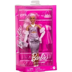 Barbie Deluxe Style Motedukke - Metallisk Lilla Kjole