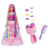 Barbie Dreamtopia Twist N' Style Dukke - Regnbuefarget Hår