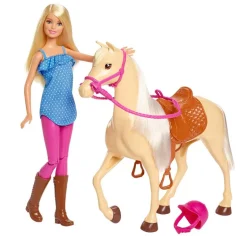 Barbie Dukke med hest lekesett