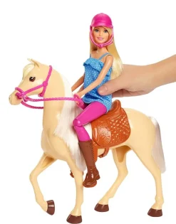 Barbie Dukke med hest lekesett