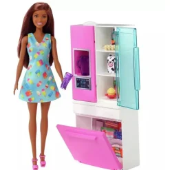 Barbie Dukkehus - Estate 2 etasjer med møbler og 3 dukker