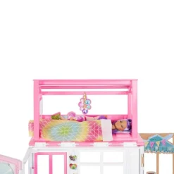 Barbie Dukkehus - Feriehus med møbler og dukke