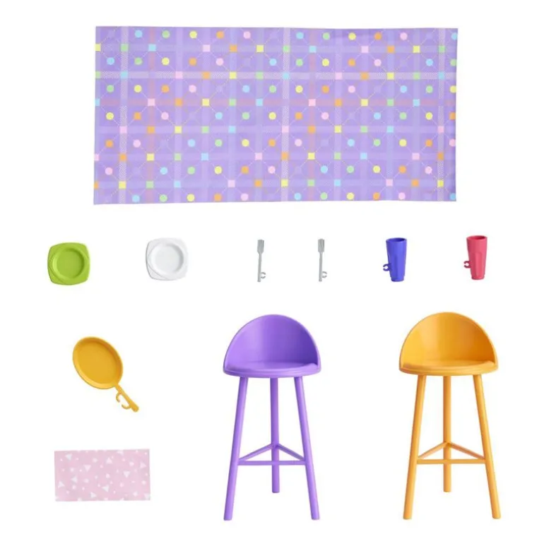 Barbie Dukkehus med dukke og tilbehør 66x43cm - Getaway