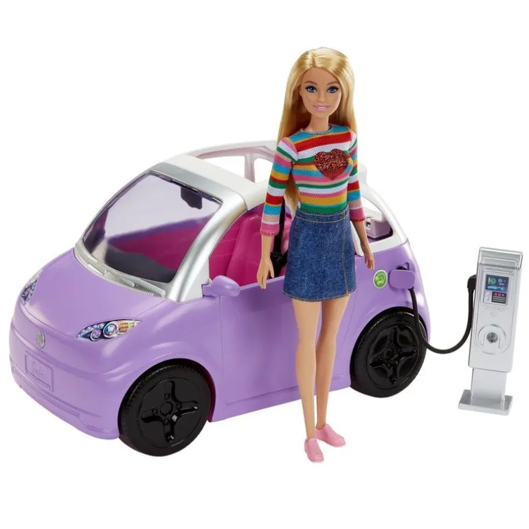 Barbie Elektrisk Kjøretøy - Lilla Cabriolet