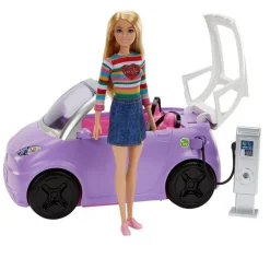 Barbie Elektrisk Kjøretøy - Lilla Cabriolet