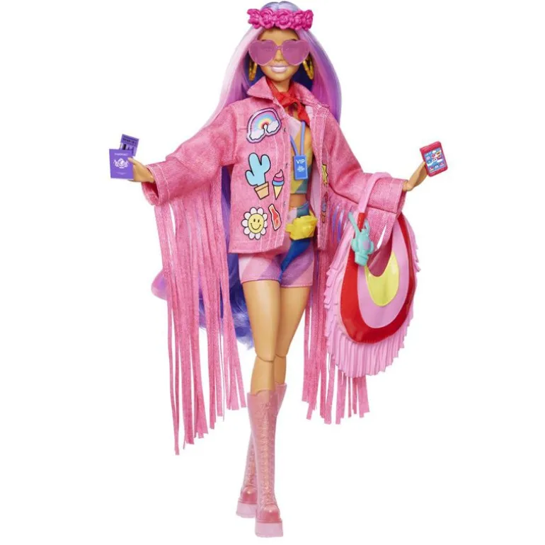 Barbie Extra Fly Dukke m/ 15 tilbehør - Ørken