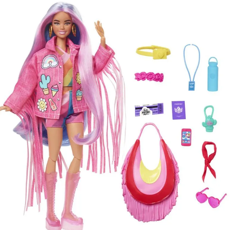 Barbie Extra Fly Dukke m/ 15 tilbehør - Ørken