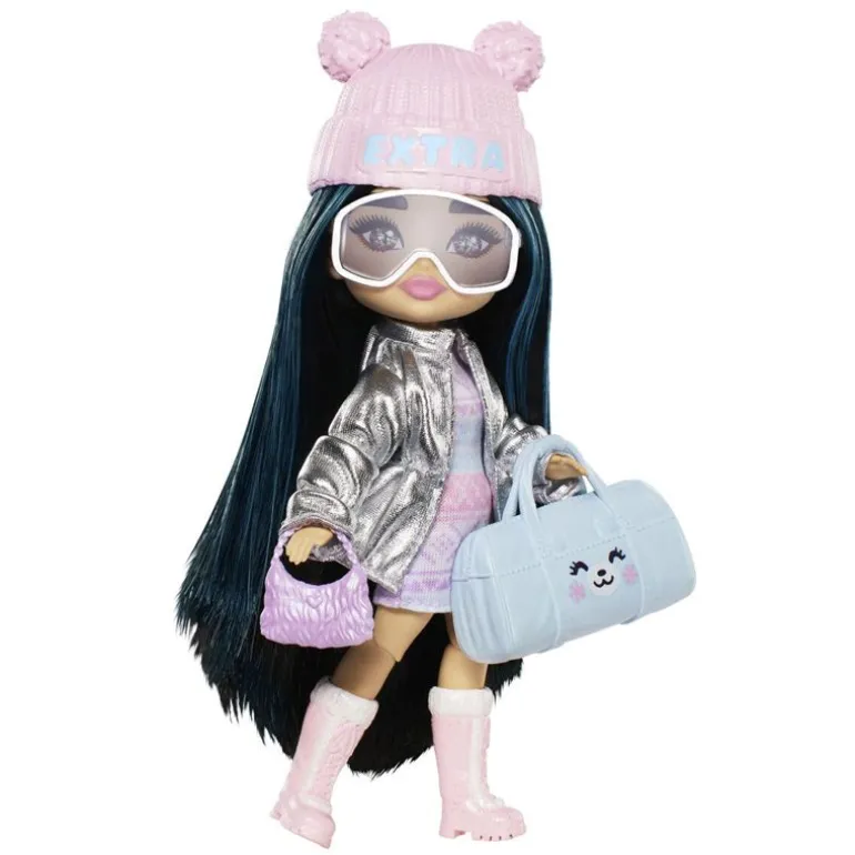 Barbie Extra Fly Minidukke m/ 6 tilbehør - Snø