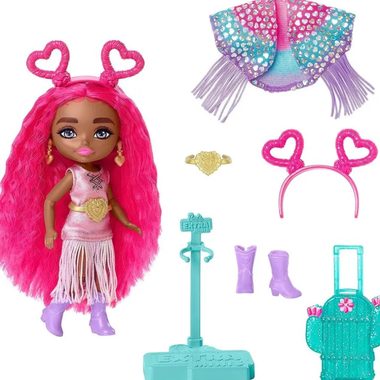 Barbie Extra Fly Minidukke m/ 6 tilbehør - Ørken