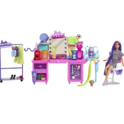 Barbie Extra Lekesett - Dukke med sminkebord