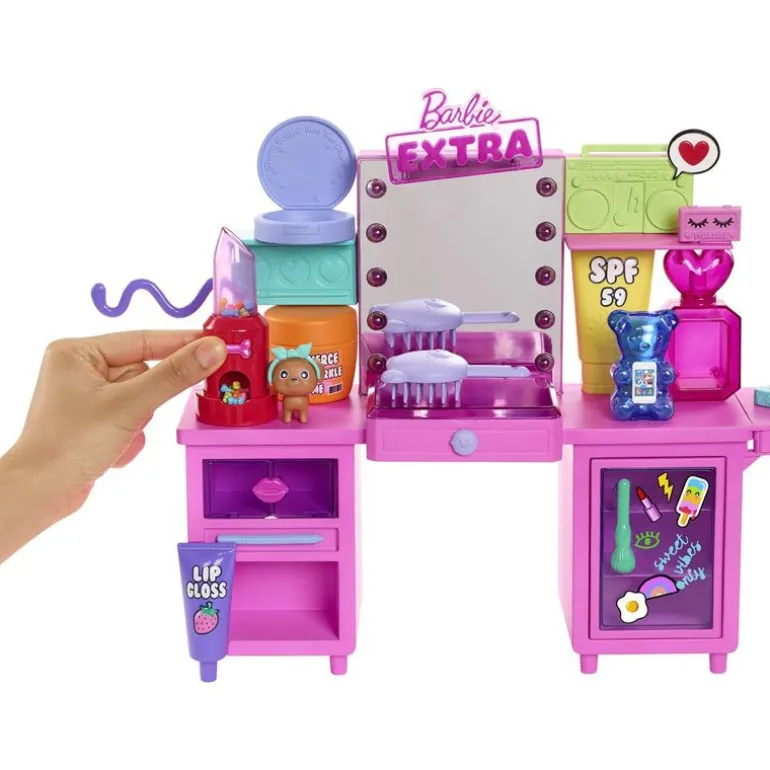 Barbie Extra Lekesett - Dukke med sminkebord