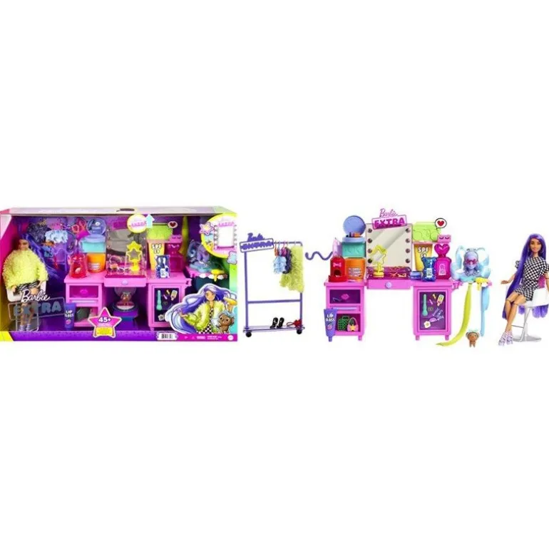 Barbie Extra Lekesett - Dukke med sminkebord