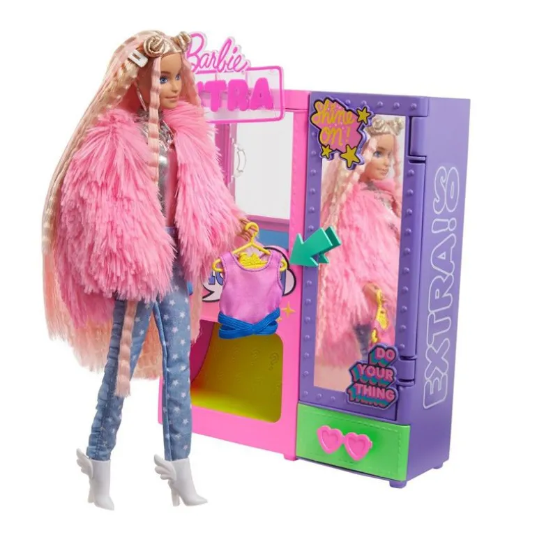 Barbie Extra lekesett - Klesskap med tilbehør