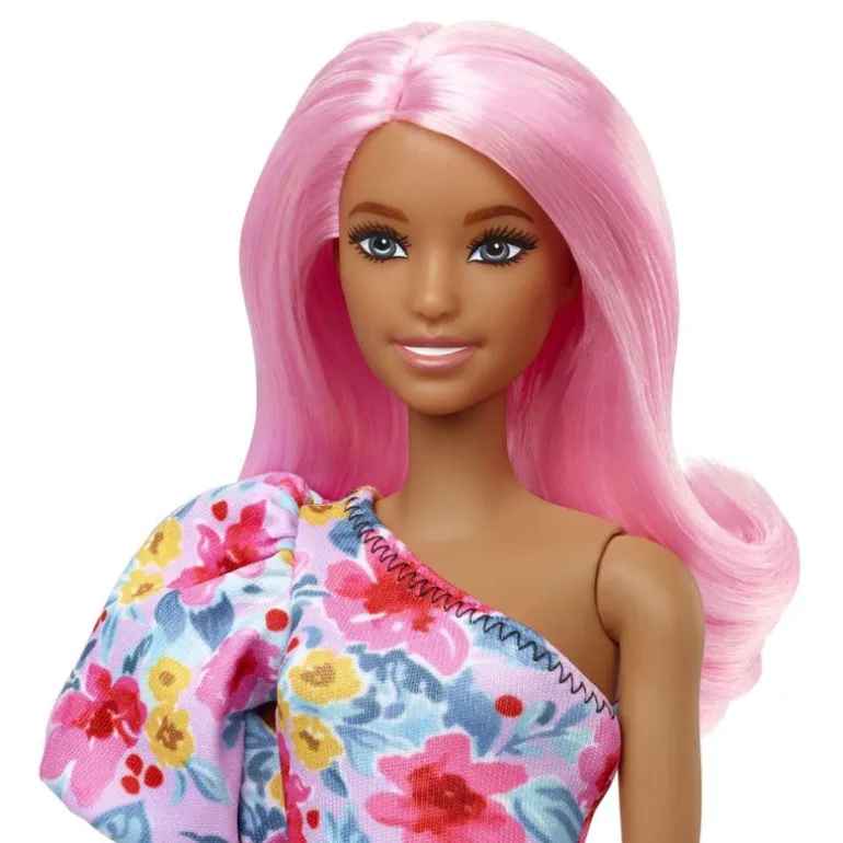 Barbie Fashionistas Dukke - One-Shoulder Blomsterkjole