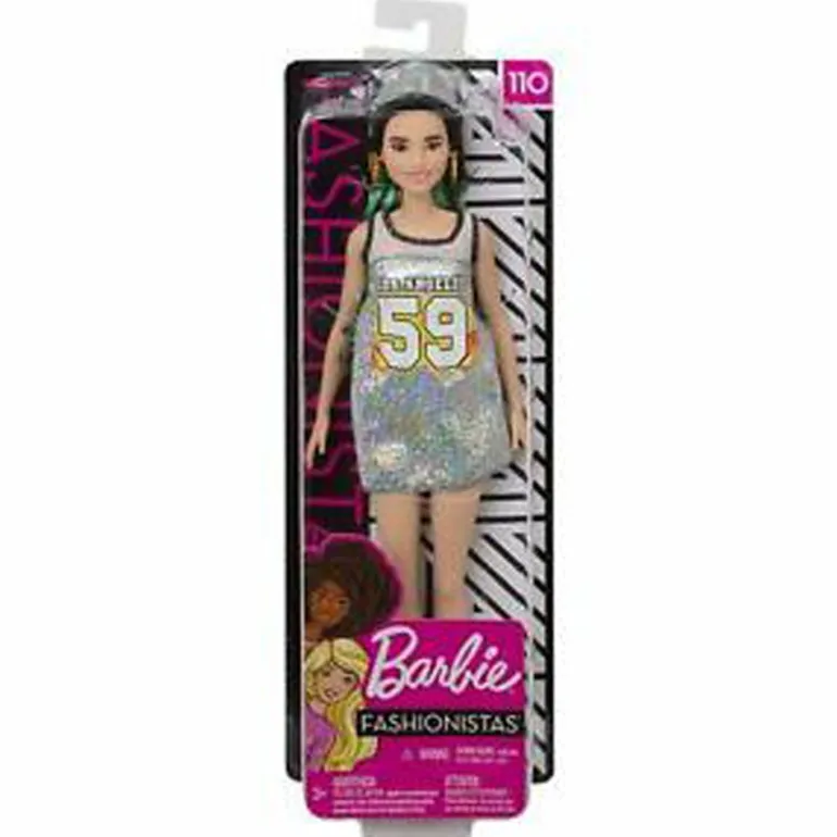 Barbie Fashionistas Dukke 29cm - Glitrende kjole