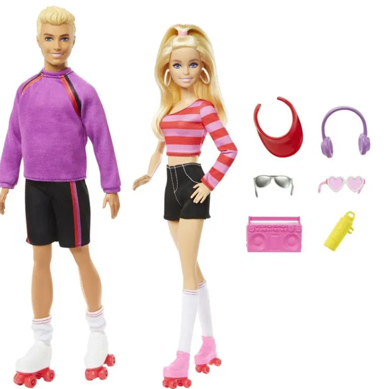 Barbie Fashionistas 65th Barbie & Ken 2-Pakning - Rollerskating
