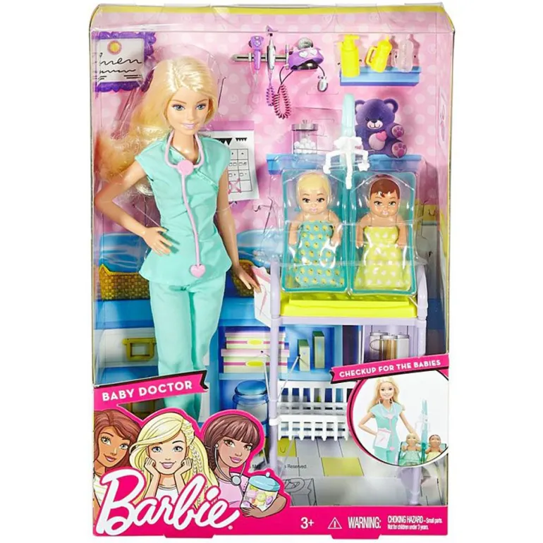 Barbie Karriere Barnelege Lekesett m/ 2 babyer - Blondt Hår