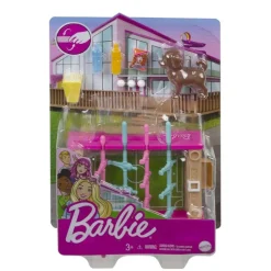 Barbie Mini Kjæledyr Lekesett - Brun hund med fotballbord