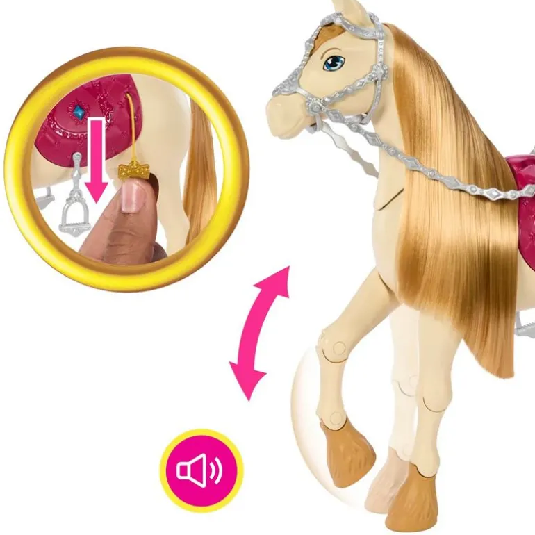 Barbie Mysteries Dance & Show Hest m/ 20+ lyder og tilbehør - Tornado