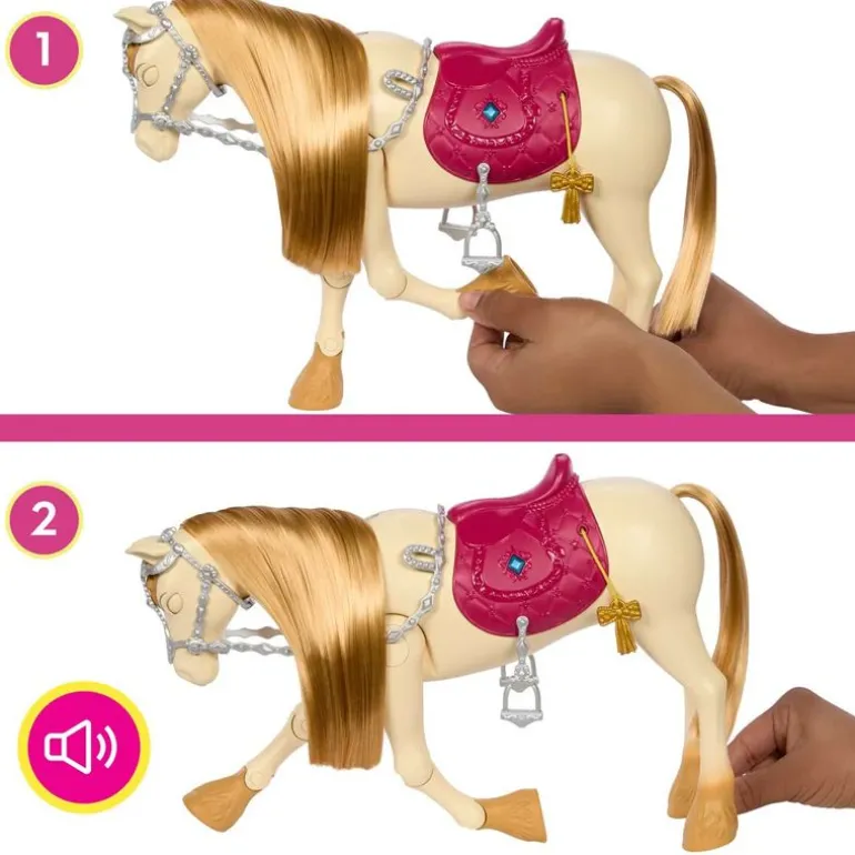 Barbie Mysteries Dance & Show Hest m/ 20+ lyder og tilbehør - Tornado