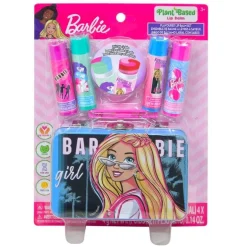 Barbie 4-Pakning Plantebasert Lip Balm m/ metall tinnboks