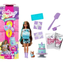 Barbie Party Unboxed Pet Birthday Dukke - Party Stars