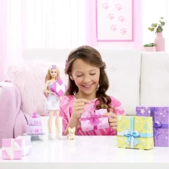 Barbie Party Unboxed Pet Birthday Dukke - Birthday Bows