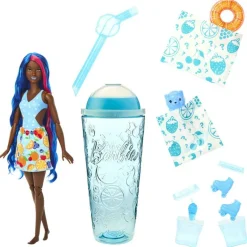 Barbie Pop Juicy Fruits Reveal Dukke - Fruktpunsj