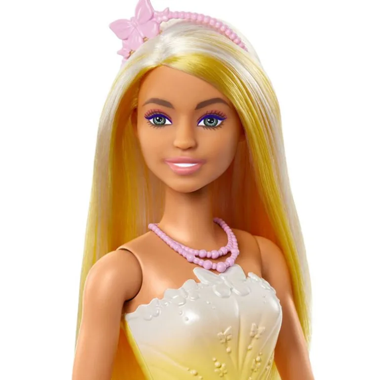 Barbie Royals Dukke - Gul Sommerfuglkjole