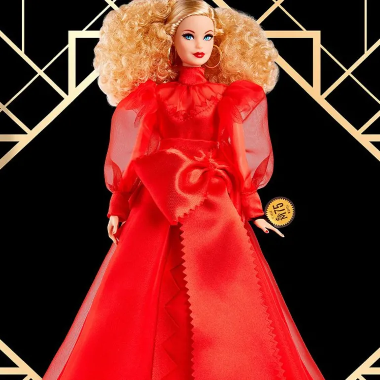 Barbie Signaturdukke 29cm- 75-årsjubileum med rød kjole