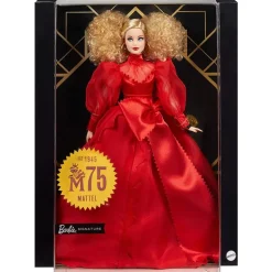 Barbie Signaturdukke 29cm- 75-årsjubileum med rød kjole