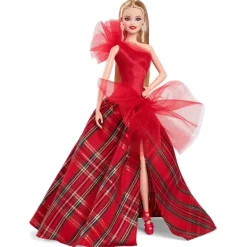 Barbie Signature 2024 Holiday Dukke - Rød Festkjole