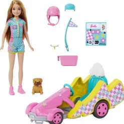 Barbie Stacie Dukke m/ kjøretøy og tilbehør - Go-Kart