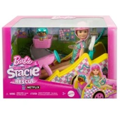 Barbie Stacie Dukke m/ kjøretøy og tilbehør - Go-Kart