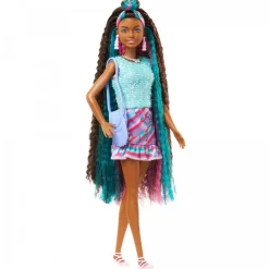 Barbie Totally Hair Dukke - Rosa og Blått Hår